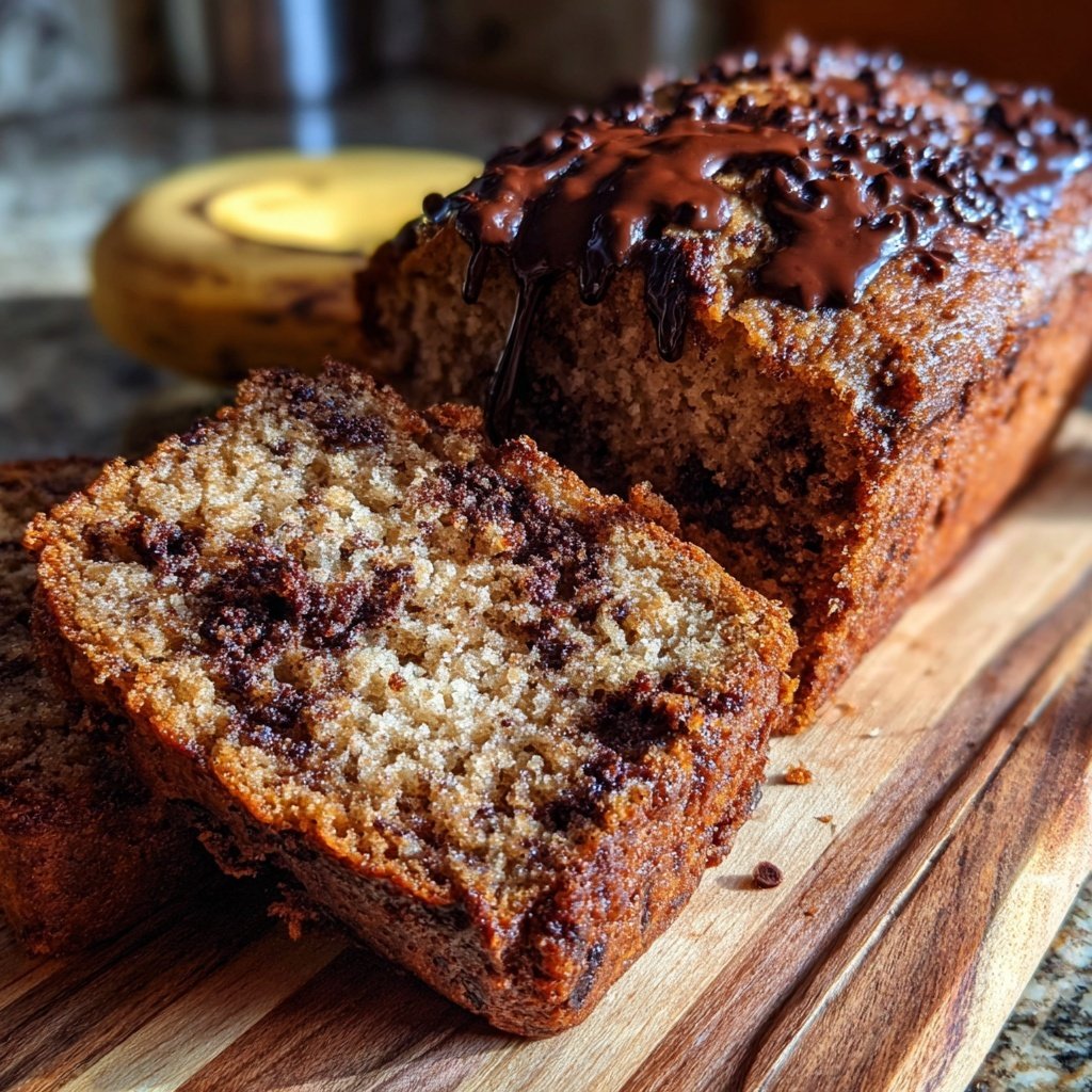 Bananenbrot mit Schoko-Drops