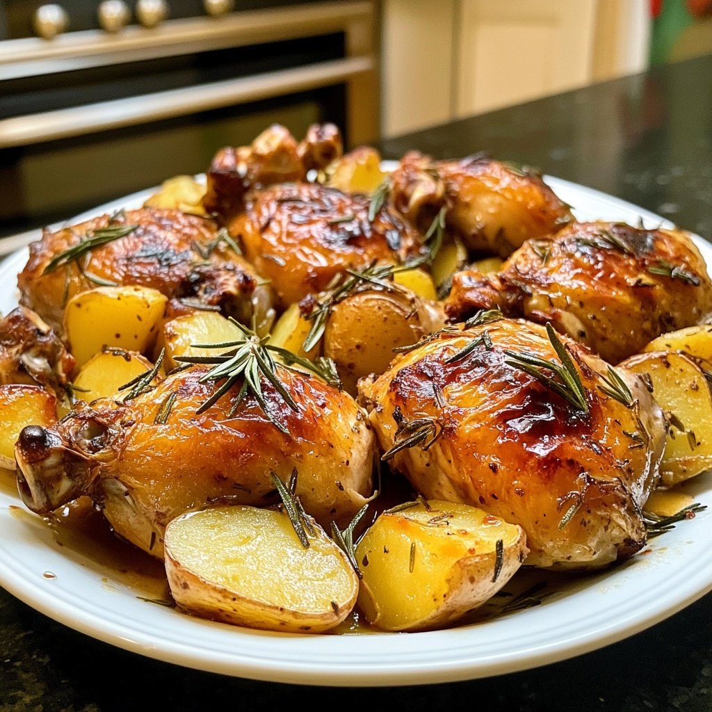 Hähnchen-Rosmarinkartoffel-Blech