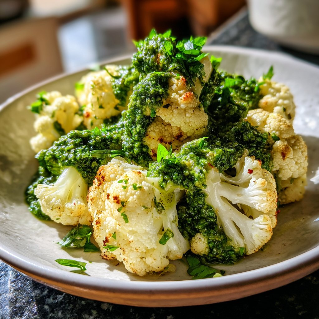 Blumenkohl mit Petersilienpesto