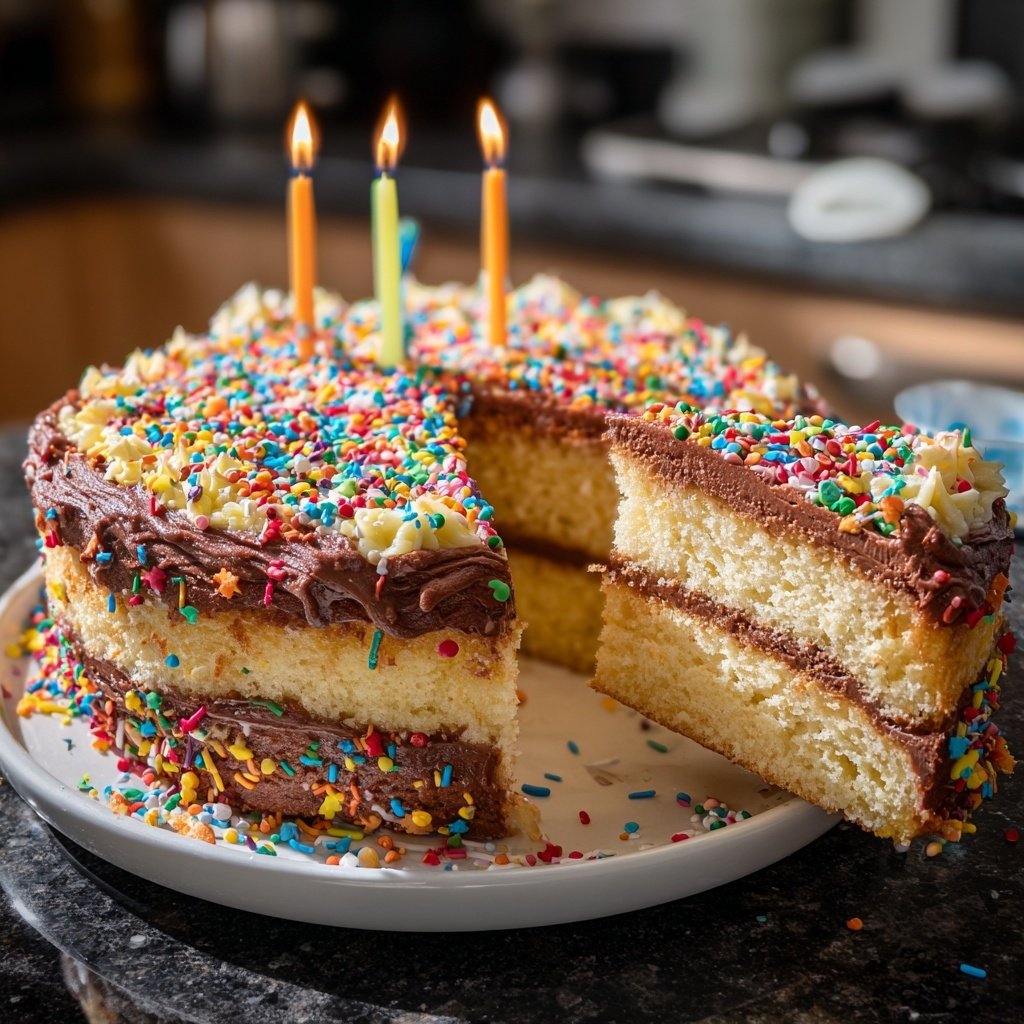 Geburtstagskuchen mit Kerzen