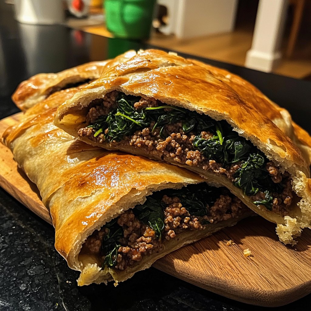 Hackfleisch Pfanne mit Spinat