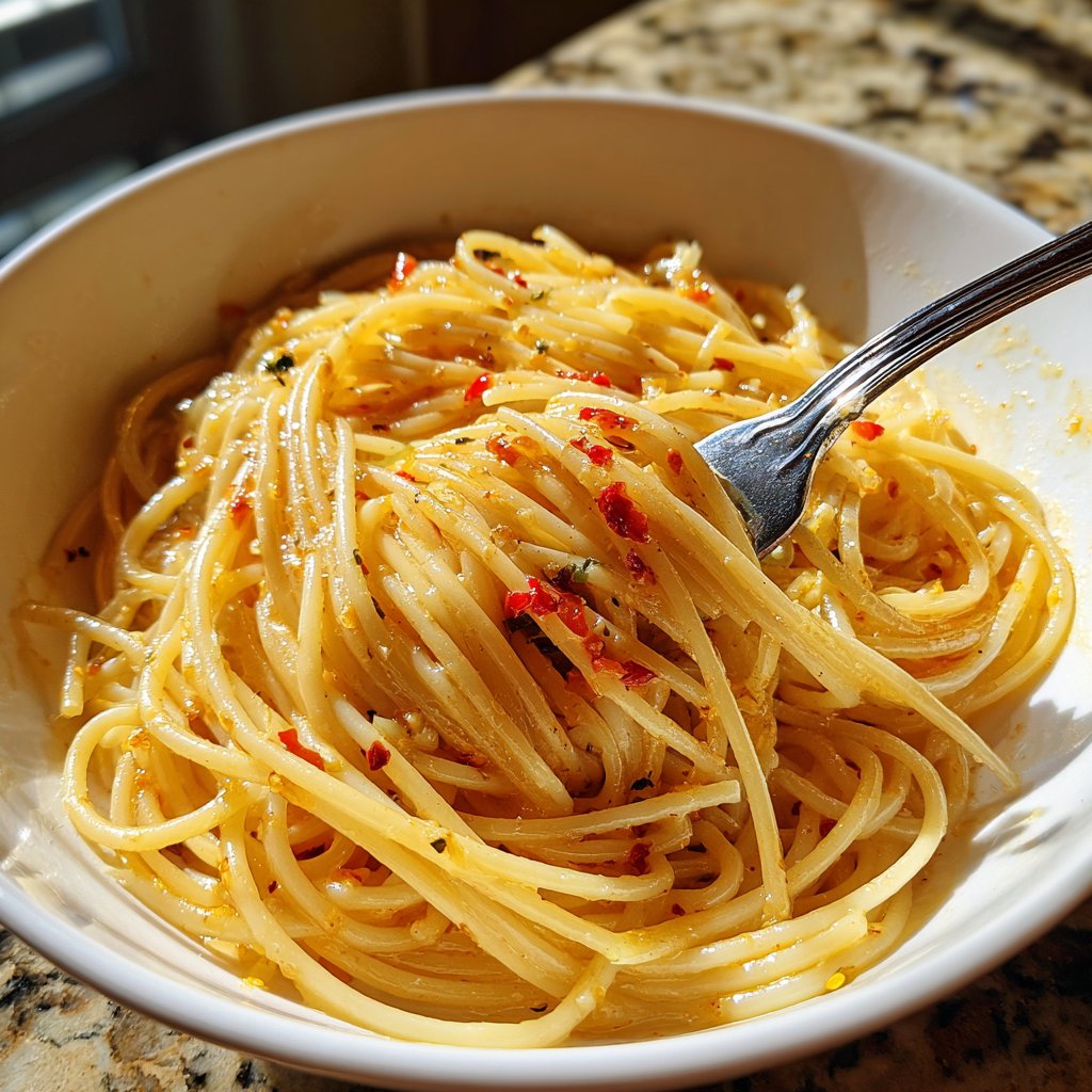 Spaghetti mit Hummeröl und Chili