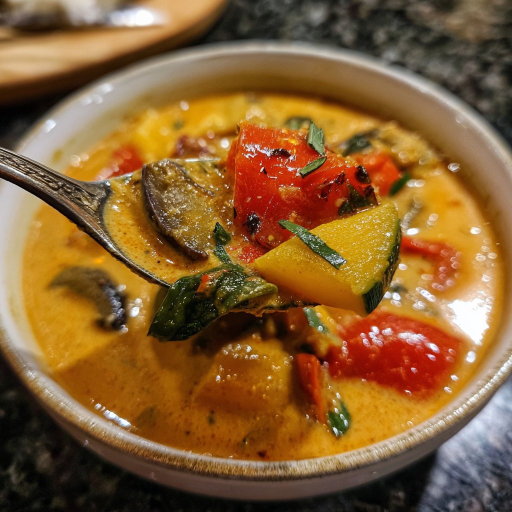 Rotes Thai-Curry mit Gemüse